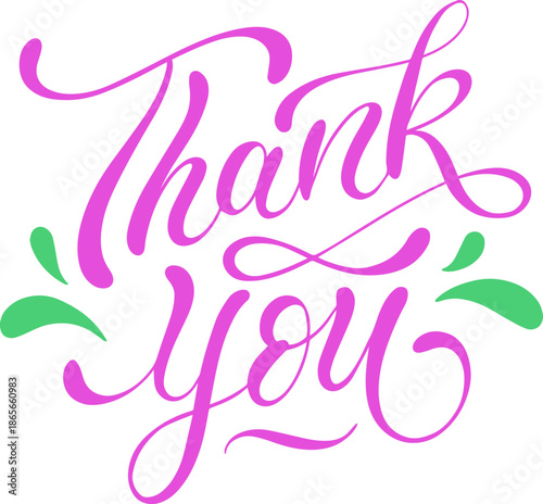 Thank You Banner Icon. Thank You for holiday Thanksgiving Day, vintage graphic, banner, poster. Greeting card calligraphy thank you, postcard for holiday Thanksgiving Day. Vector Illustration