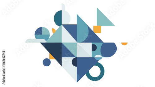 vector illustration of an abstract blue background with arrows
