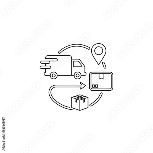 Modern Delivery Tracking System with GPS Navigation and Package Shipment