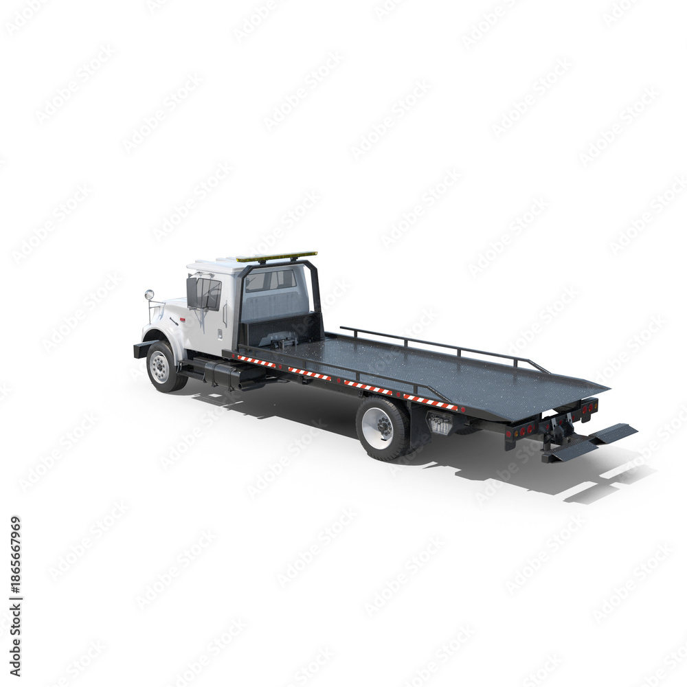 Fototapeta premium Heavy Duty Tow Truck Angled View Isolated on transparent background
