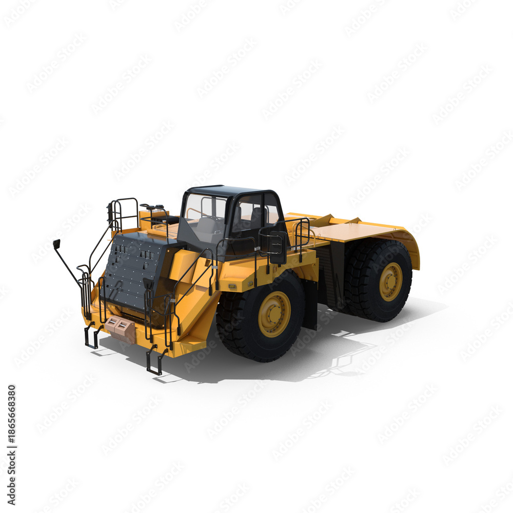 Obraz premium Heavy Duty Bare Chassis Industrial Vehicle Isolated on transparent Background