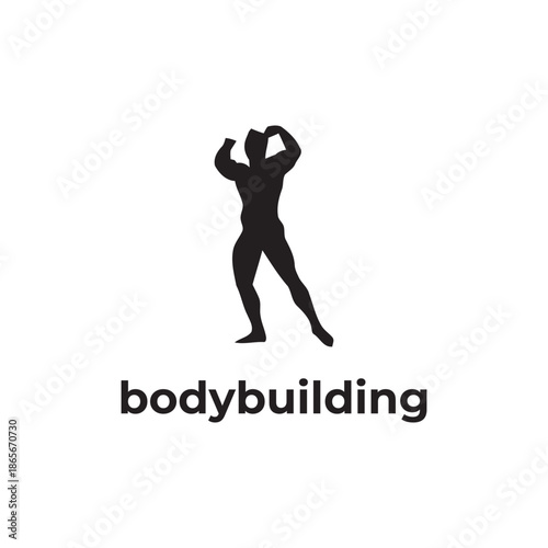 bodybuilding man silhouette vector design