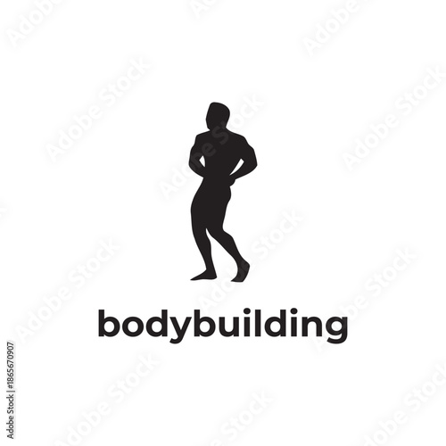 bodybuilding man silhouette vector design