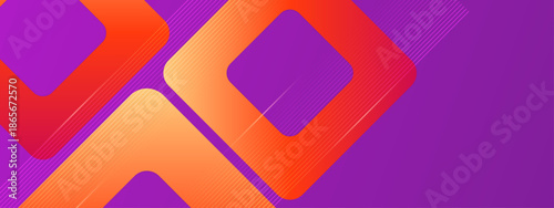 Abstract geometric shapes on a gradient purple background suitable for design projects needing a modern, stylish, and eye catching visual element