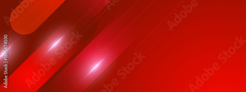 Modern red background suitable for tech or abstract designs. Glowing lines and shapes for dynamic visuals or digital concepts