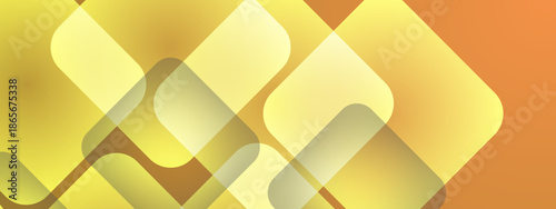 Abstract background with layered gold and yellow rounded squares. Suitable for web design, print media, packaging, and digital presentations