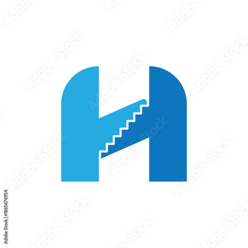 letter H building business logo design