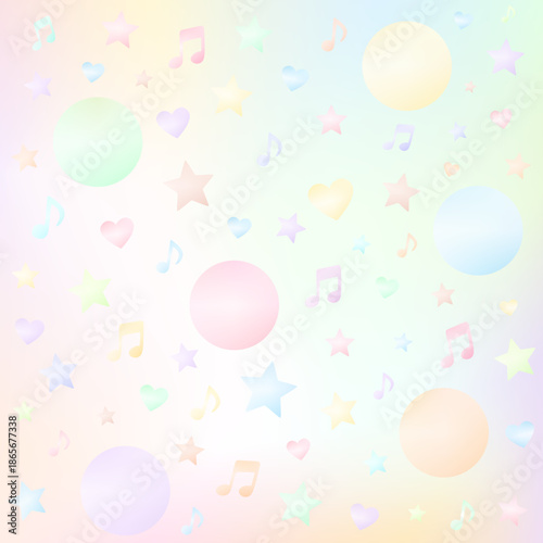 Whimsical Pastel World of Music and Light
