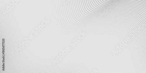 Abstract Wavy Line Background – Black Contour Flow on White