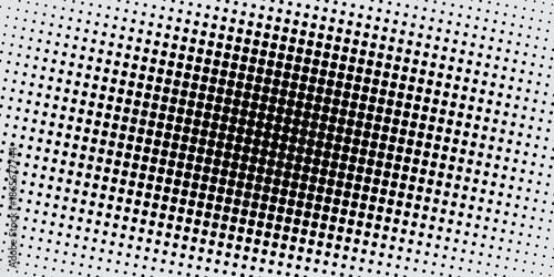 Halftone gradient. Dotted gradient, smooth dots spraying and halftones dot background seamless horizontal geometric pattern vector template modern