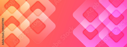 Abstract geometrical shapes in orange and pink gradients suitable for backgrounds, branding, and design projects needing a vibrant touch