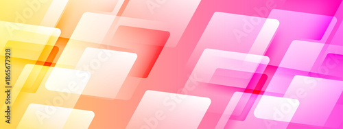 Overlapping rounded corner rectangles in yellow to pink hues, perfect for vibrant background design or modern graphic display