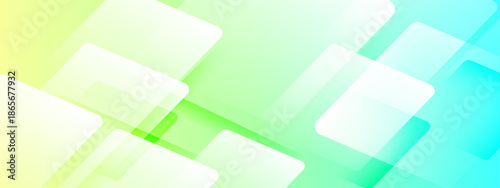 Translucent rounded squares over gradient background. Suitable for graphic design projects, web banners, social media posts, and modern branding