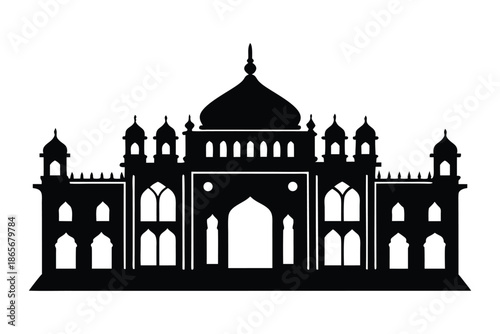 Royal Palace Silhouette Vector Illustration