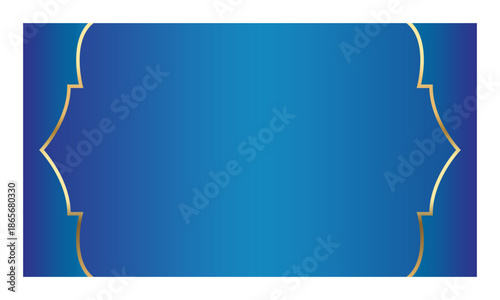 Elegant blue and gold ornate design for a Ramadan celebration poster, creating a festive background for Islamic holiday greetings and event invitations with cultural flair