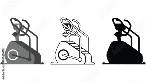 Modern elliptical exercise machine for a healthy lifestyle in a gym setting