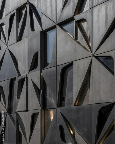 Abstract Architectural Facade Texture with Repeating Patterns