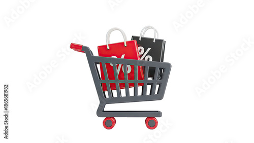 Shopping Cart with Sale Bags