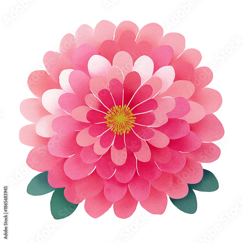Pink paper chrysanthemum PNG transparent background