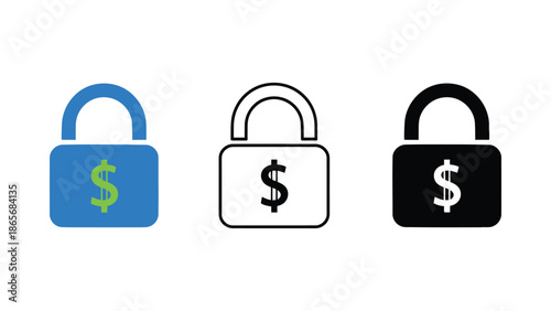 Secure financial assets with a padlock symbolizing security and protection of money.