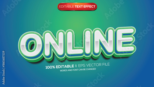 3D text effect online theme