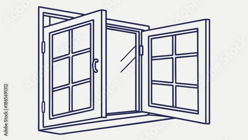 Open window inviting fresh air and natural light into a bright, clean space.