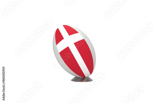 Rugby ball with Denmark flag design isolated on grey background for sports fans Free Download Rugby ball with Denmark flag design isolated on grey background for sports fans - GFXLoad