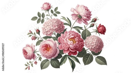 Pink garden flowers
