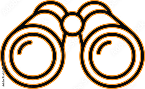 Binoculars icon design isolated on white