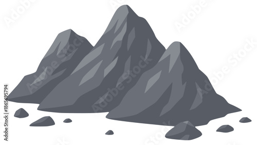 black sand pile flat color vector illustration template design