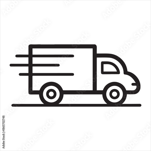 Relocation or Delivery Van Outline Graphic