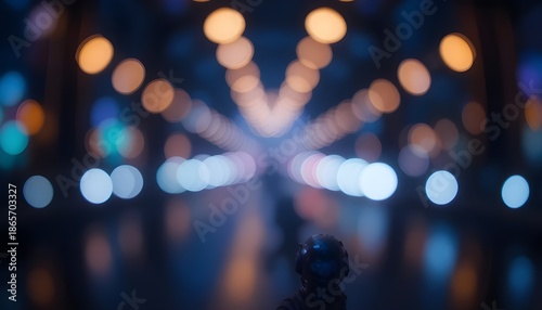Abstract background with soft bokeh lights, subtle shadows, and defocused glowing effects for design