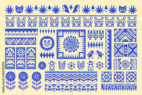 Blue and white decorative patterns a collection of vintage textile designs