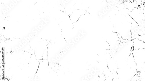 White surface with black cracks and speckles texture abstract background blank broken