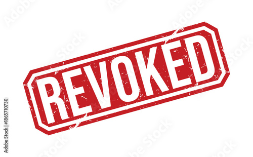 Red Revoked Stamp Text on White Background