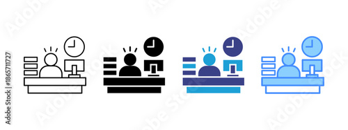 Workload  icon set multiple style collection