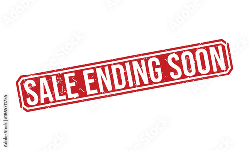 Sale Ending Soon Red Stamp on White Background for Marketing and Advertising Campaigns