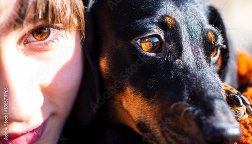 Fotografi Eye connection shows how deep emotional trust