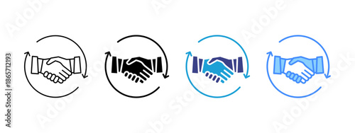 Relationship  icon set multiple style collection