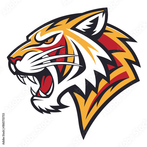 Fierce Tiger Head Esports Mascot Logo Vector Design
