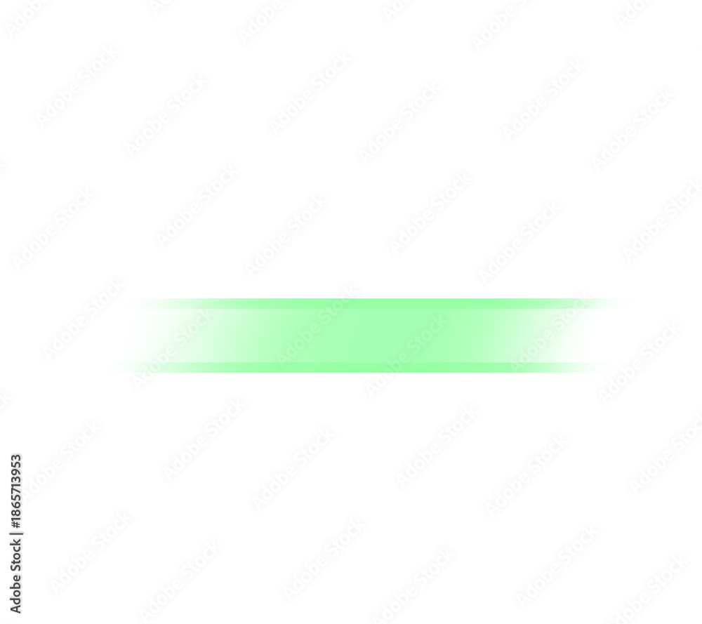 Obraz premium Glowing green horizontal line shape on transparent background