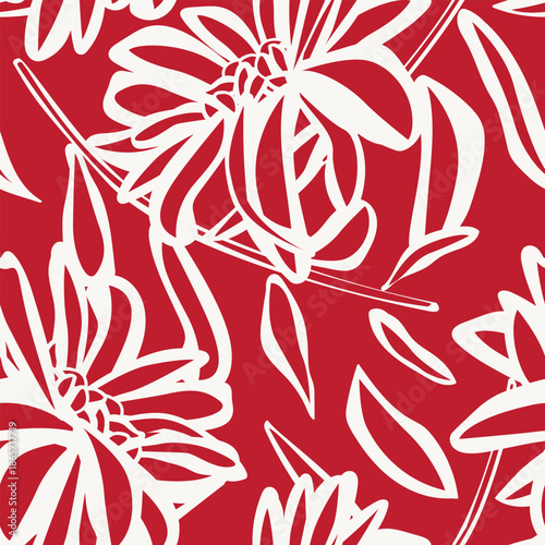 Botanical Floral seamless pattern design