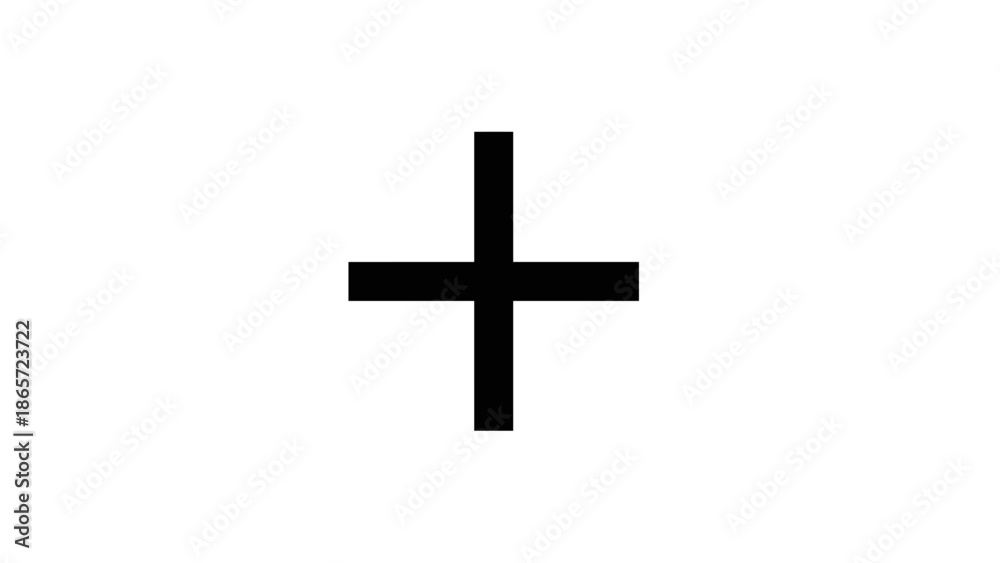 Obraz premium Black Plus Sign Symbol Icon.