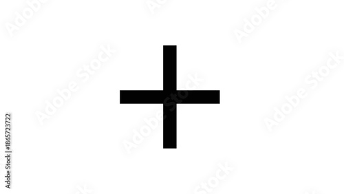 Black Plus Sign Symbol Icon.