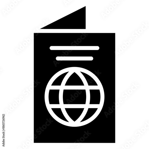 Passport Glyph Icon