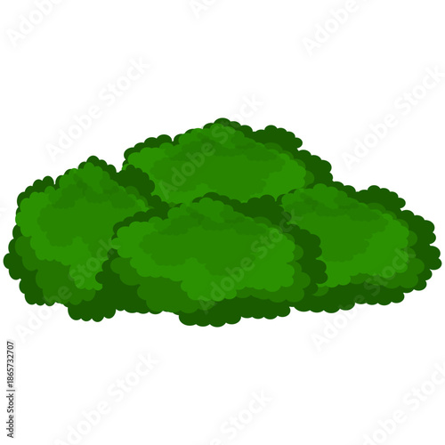 Cartoon Green Bushes Illustration