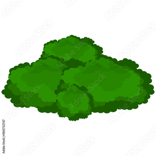 Cartoon Green Bushes Illustration