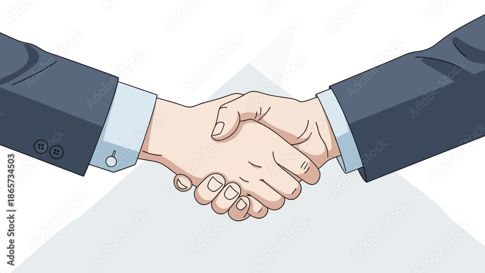 Obraz premium Handshake between two business professionals.