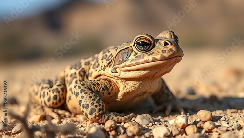 Sonoran Desert Toad in its natural habitat, a detailed close-up of the amphibian.