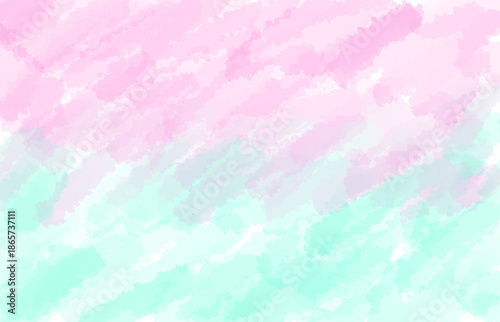 Pink and mint pastel watercolor paper background